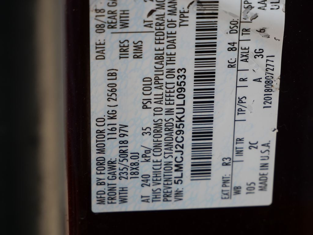 2019 Lincoln MKC Select Plus Climate Pkg
