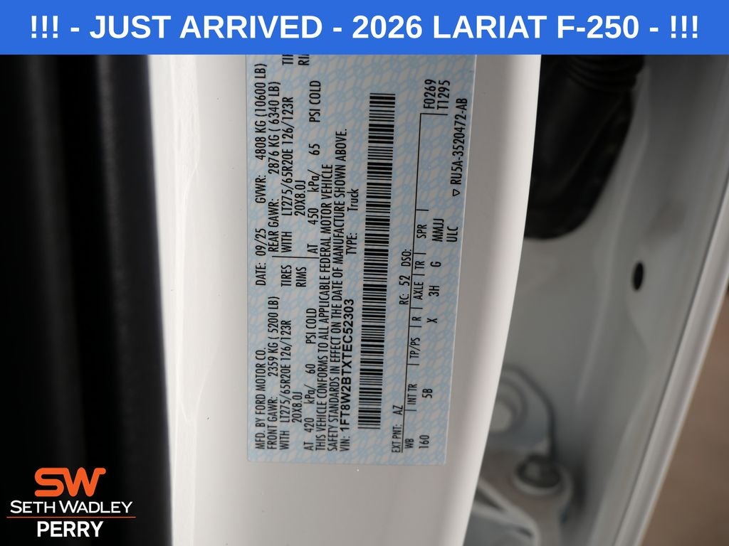 2026 Ford F-250SD Lariat
