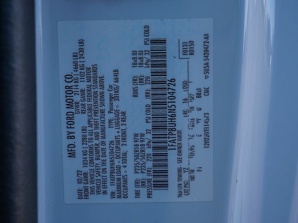 2022 Ford Mustang EcoBoost Premium