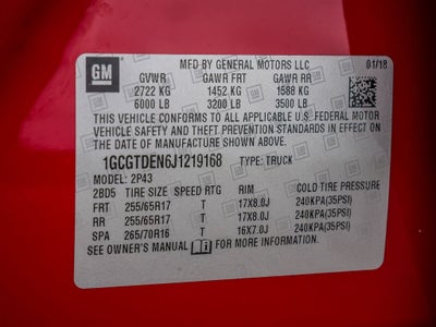 2018 Chevrolet Colorado Z71
