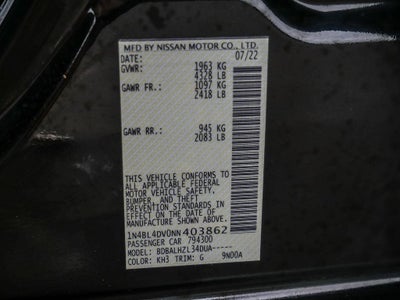 2022 Nissan Altima 2.5 SV