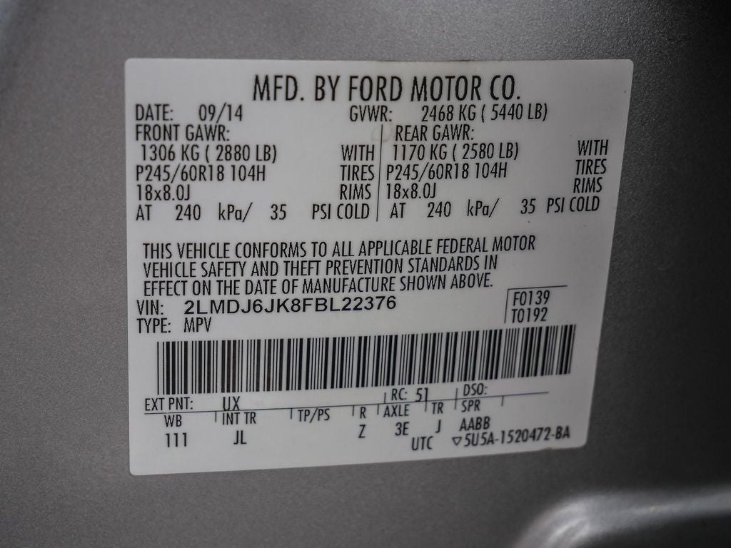 2015 Lincoln MKX Base