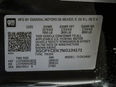 2022 Chevrolet Silverado 1500 LTD Custom Trail Boss Z71