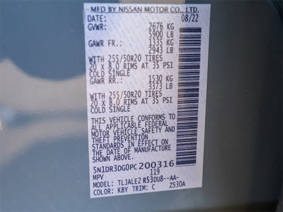 2023 Nissan Pathfinder Platinum