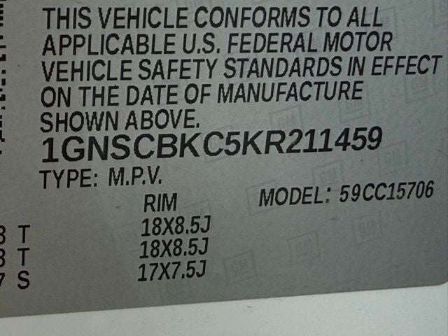 2019 Chevrolet Tahoe LT 7 Passenger