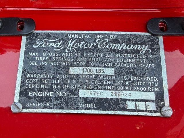 1950 Ford F-100 Original Flat 6 [F SERIES]