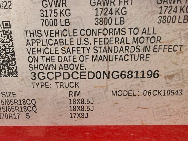 2022 Chevrolet Silverado 1500 Custom Trail Boss