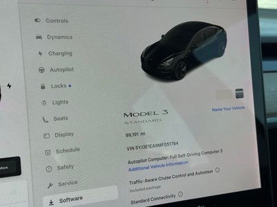 2021 Tesla Model 3 Standard Range Plus 263 mi EPA Est. Range