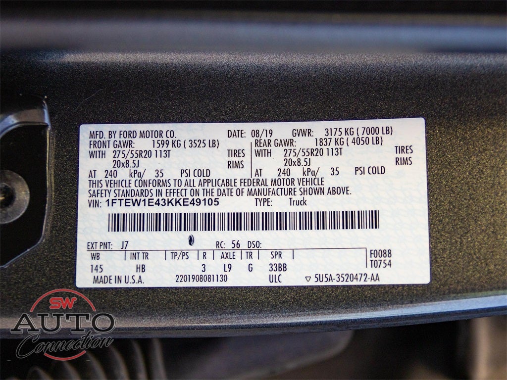 2019 Ford F-150 Lariat FX4