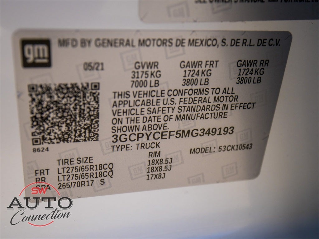 2021 Chevrolet Silverado 1500 Custom Trail Boss Z71