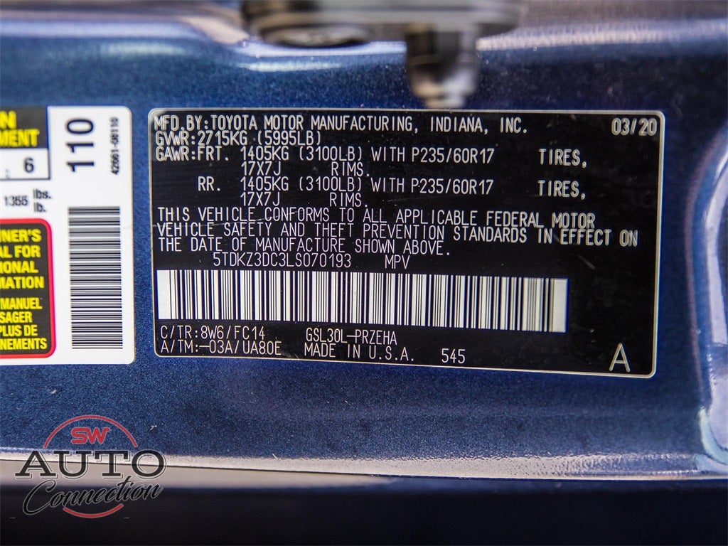 2020 Toyota Sienna LE