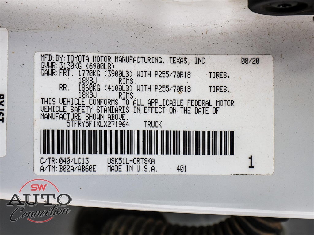 2020 Toyota Tundra SR