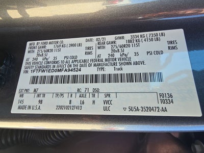 2021 Ford F-150 Platinum