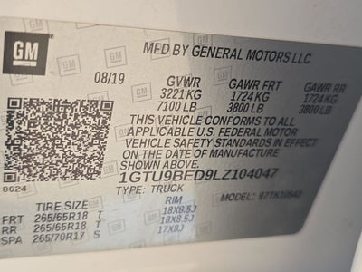 2020 GMC Sierra 1500 SLE
