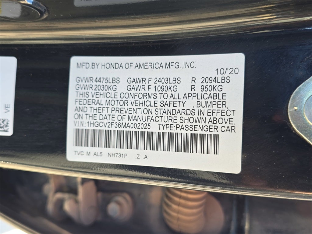 2021 Honda Accord Sport 2.0T