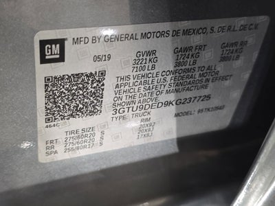 2019 GMC Sierra 1500 SLT one owner