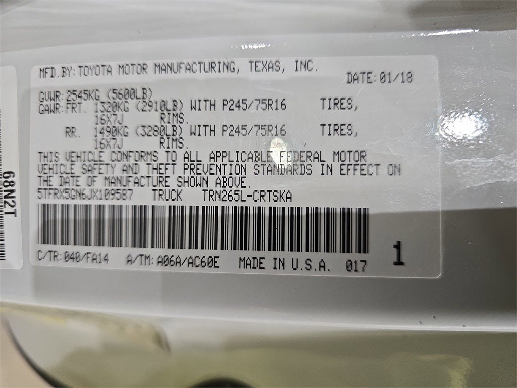 2018 Toyota Tacoma Base