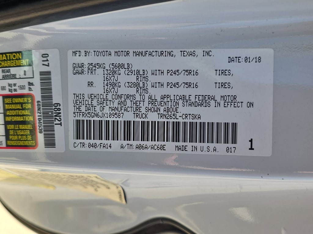 2018 Toyota Tacoma Base