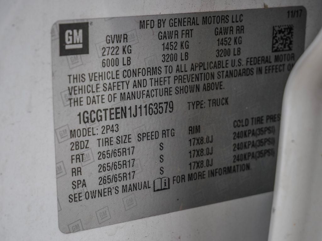 2018 Chevrolet Colorado ZR2