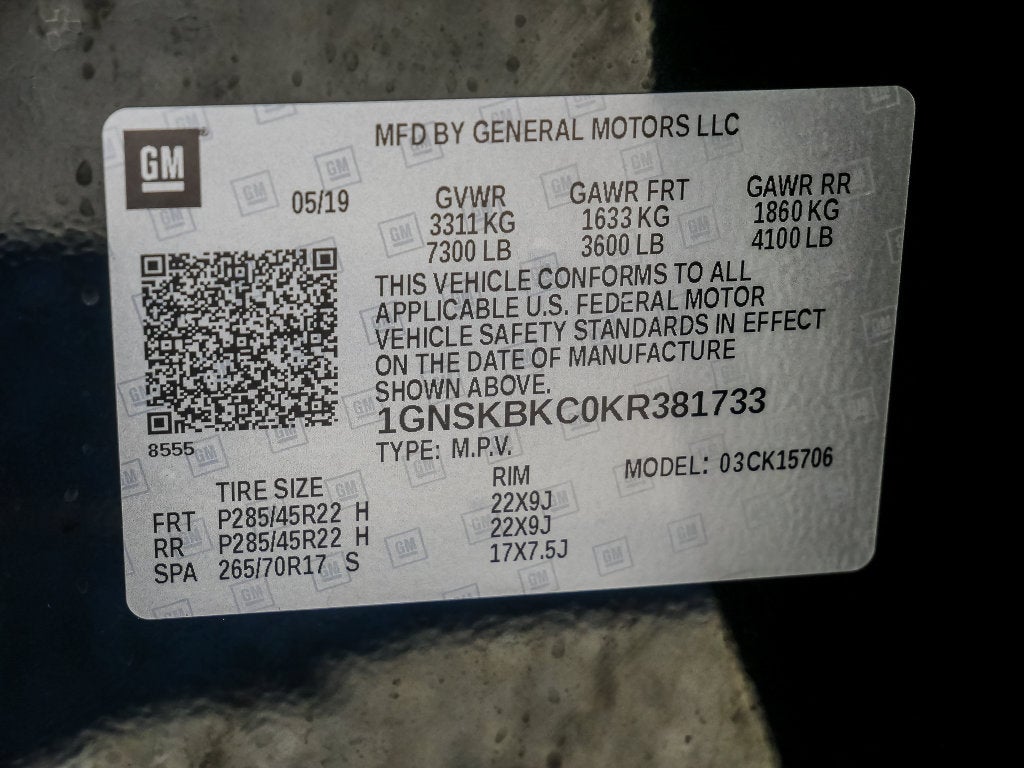 2019 Chevrolet Tahoe LT LT1