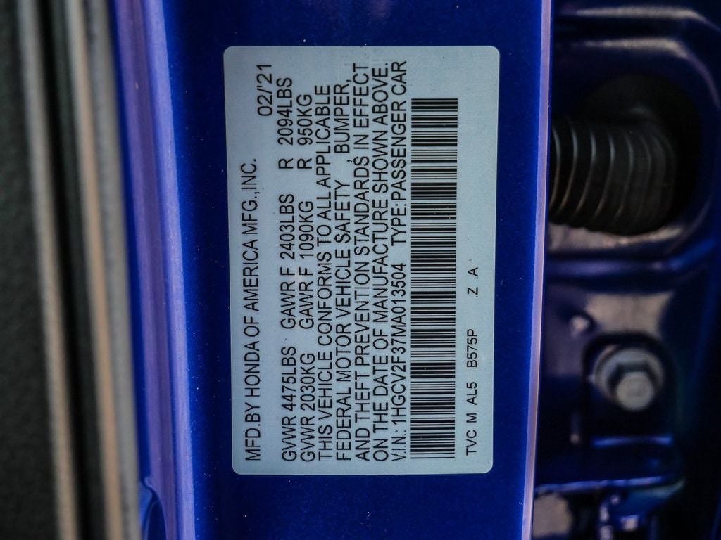 2021 Honda Accord Sport 2.0T