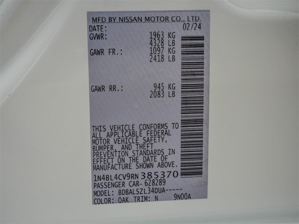 2024 Nissan Altima 2.5 SR