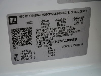 2022 Chevrolet Silverado 1500 LTD Custom