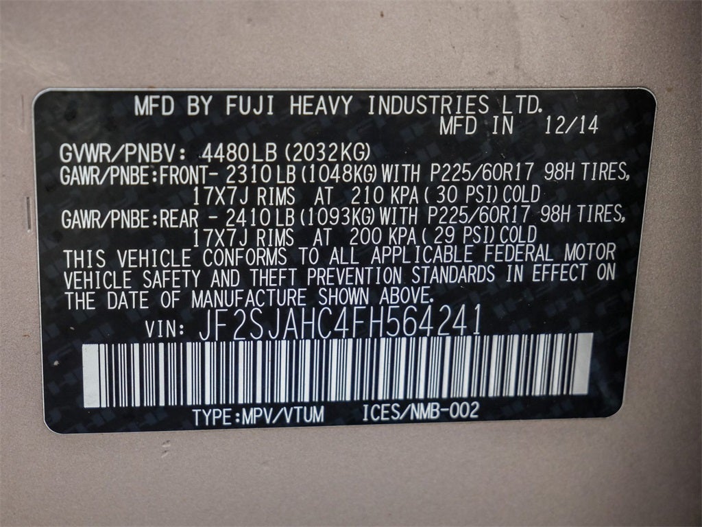 2015 Subaru Forester 2.5i Limited