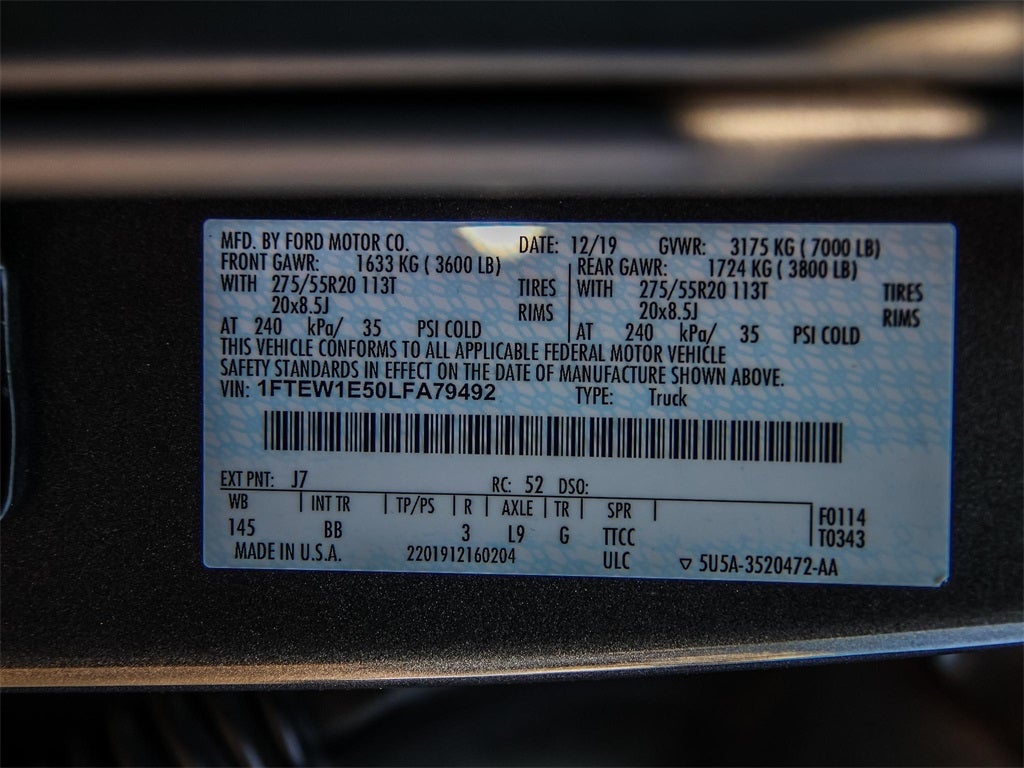 2020 Ford F-150 Platinum FX4