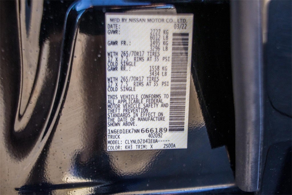 2022 Nissan Frontier PRO-4X