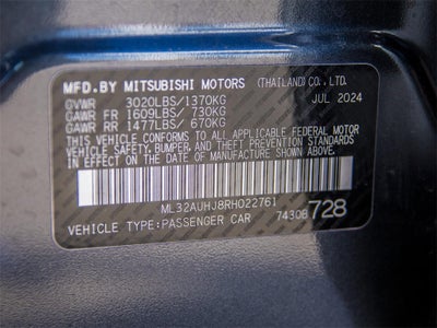 2024 Mitsubishi Mirage ES